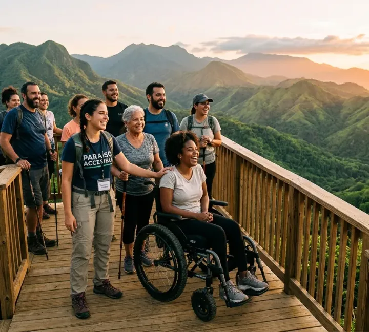 People sharing an experience in nature